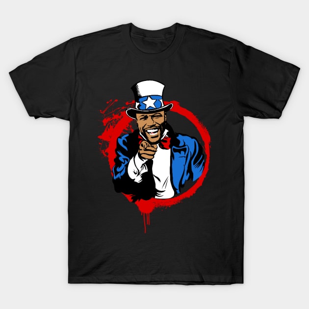 Mayweather Uncle Sam (Red Circle) T-Shirt by TurntUpShop